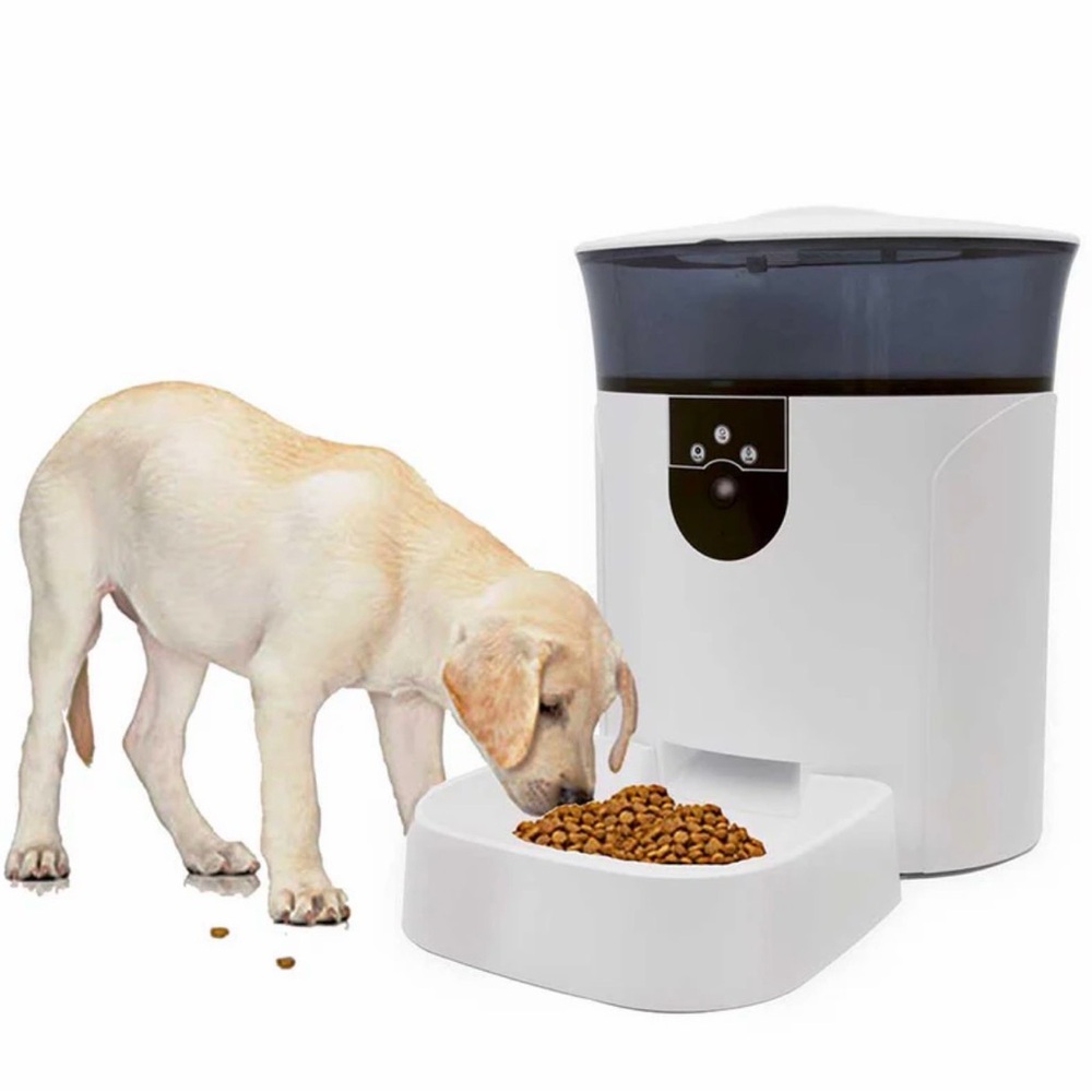 Automatic Pet Feeder for Cats and Dogs - White